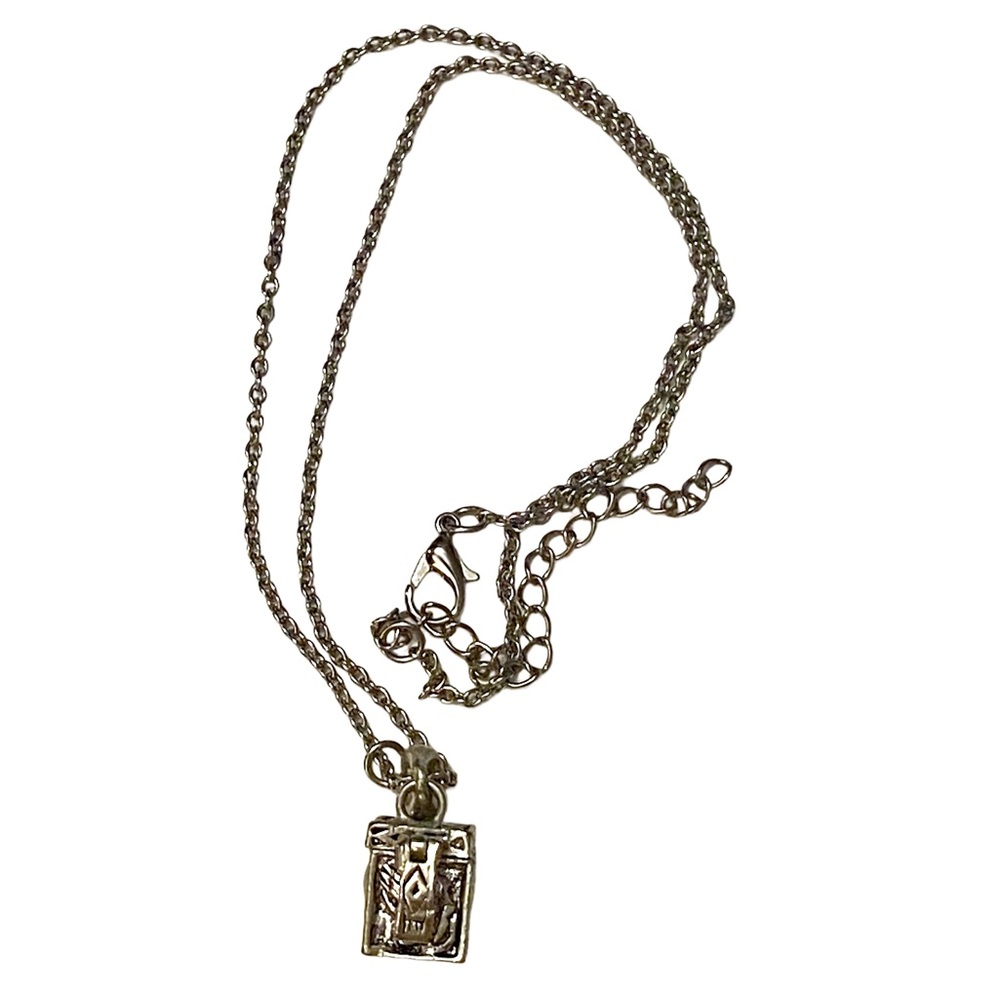 Prayer box Necklace Locket Silver